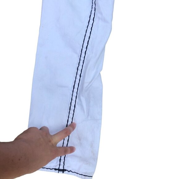 Vintage True Religion Jeans Size 32 RICKY SUPER T White Black Stitch - Picture 11 of 12